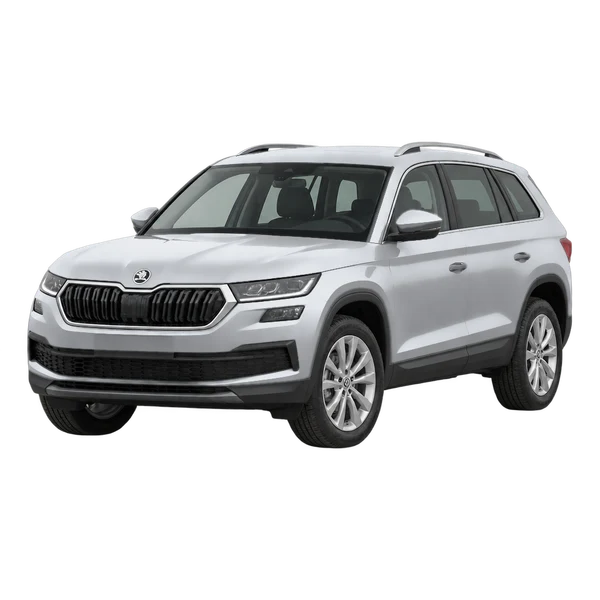 2026 SKODA KODIAQ — Front three-quarter (facing left), silver