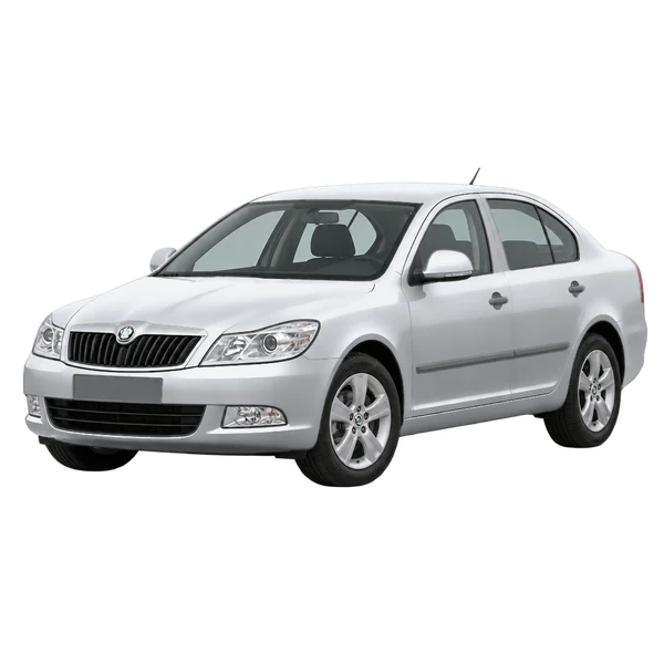 silver 2011 Skoda Octavia front three-quarter (facing left) view