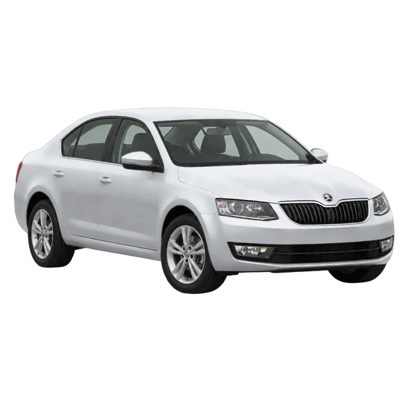 silver 2016 Skoda Octavia front three-quarter (facing left) view