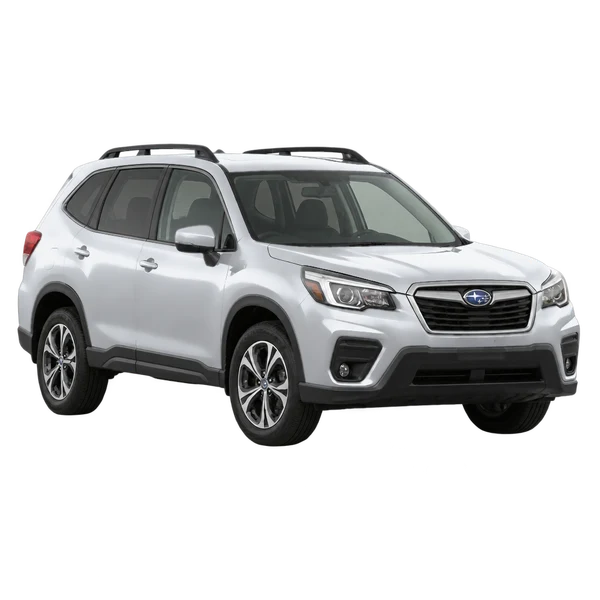 silver 2020 Subaru Forester front three-quarter (facing left) view