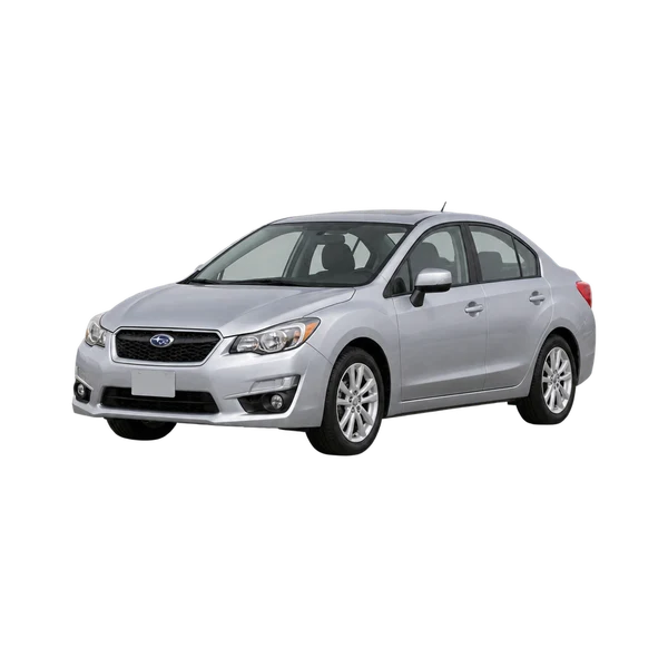 silver 2016 Subaru Impreza front three-quarter (facing left) view