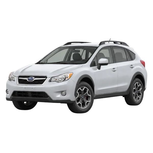 silver 2014 Subaru XV front three-quarter (facing left) view
