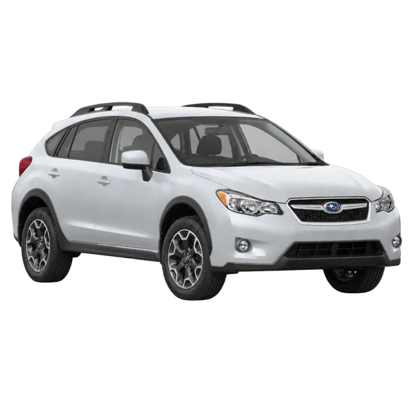 2015 SUBARU XV CrossTrek — Front three-quarter (facing left), silver