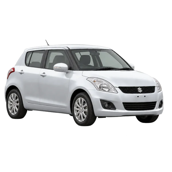 silver 2015 Suzuki Swift front three-quarter (facing left) view
