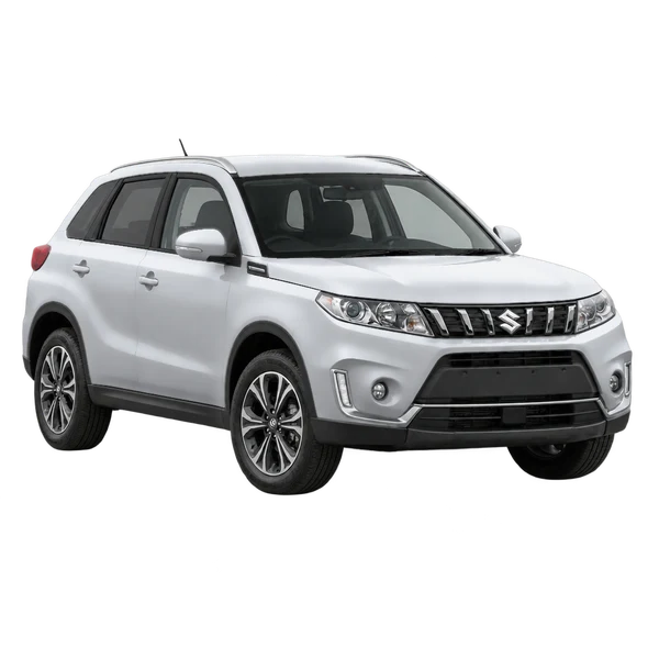 silver 2020 Suzuki Vitara front three-quarter (facing left) view