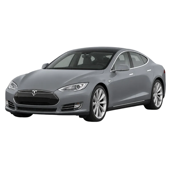 gray 2020 Tesla Model S front three-quarter (facing left) view
