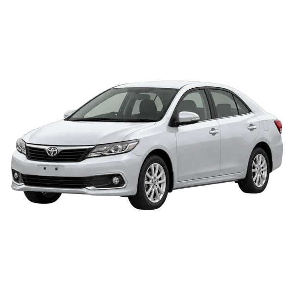 silver 2021 Toyota Allion front three-quarter (facing left) view