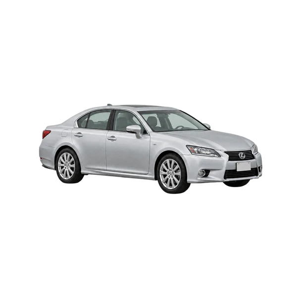 silver 2015 Toyota Aristo front three-quarter (facing left) view