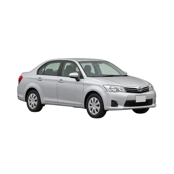 silver 2015 Toyota Axio front three-quarter (facing left) view