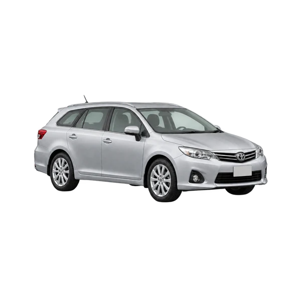 silver 2015 Toyota Caldina front three-quarter (facing left) view