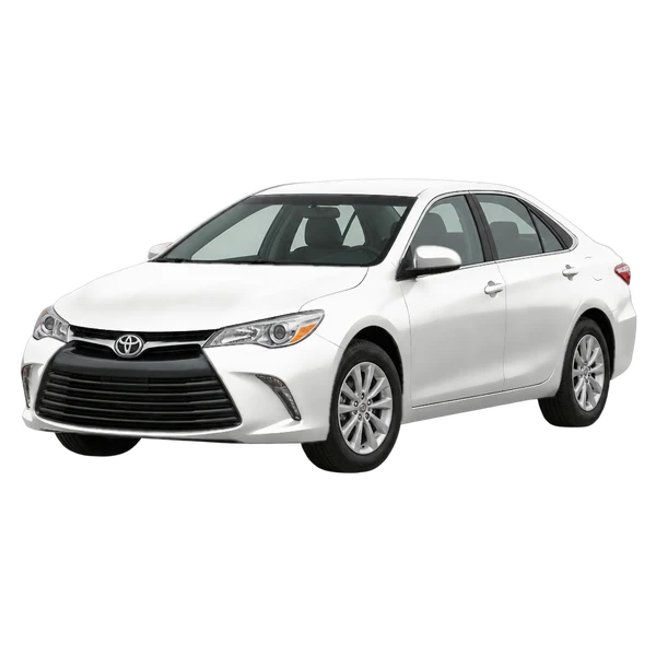 white 2017 Toyota Camry front three-quarter (facing left) view