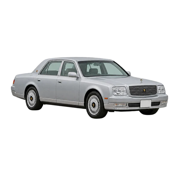 silver 2005 Toyota Century front three-quarter (facing left) view