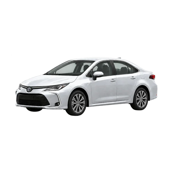 silver 2023 Toyota Corolla Altis front three-quarter (facing left) view