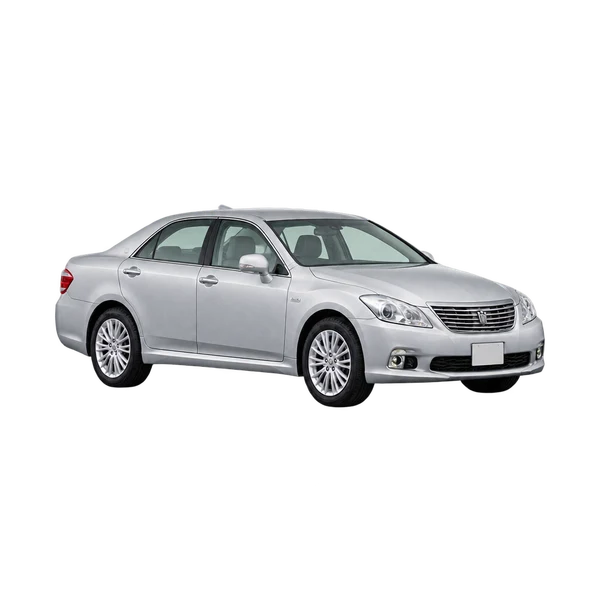 silver 2010 Toyota Crown front three-quarter (facing left) view