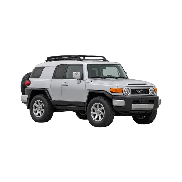 silver 2013 Toyota FJ Cruiser front three-quarter (facing left) view