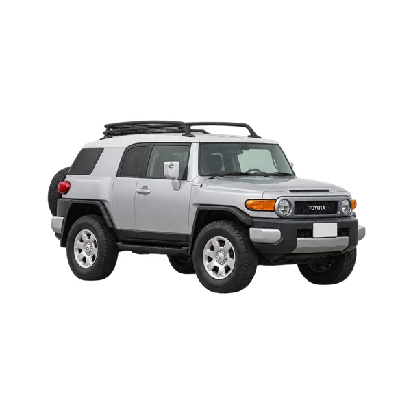 silver 2020 Toyota FJ Cruiser front three-quarter (facing left) view