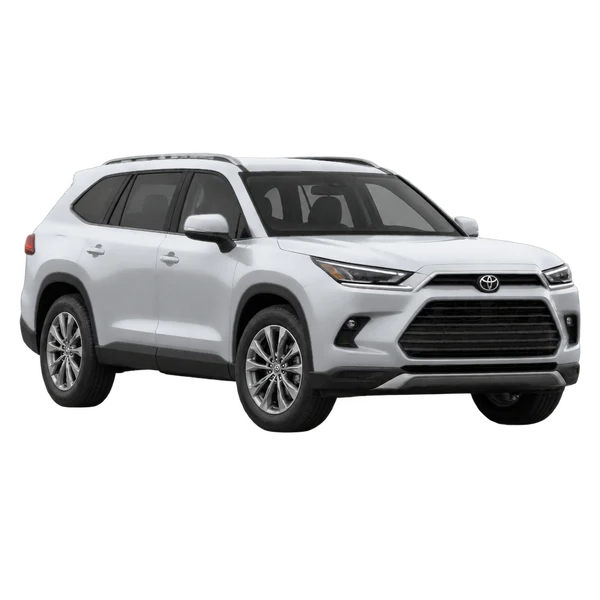 2027 TOYOTA Grand Highlander — Front three-quarter (facing left), silver
