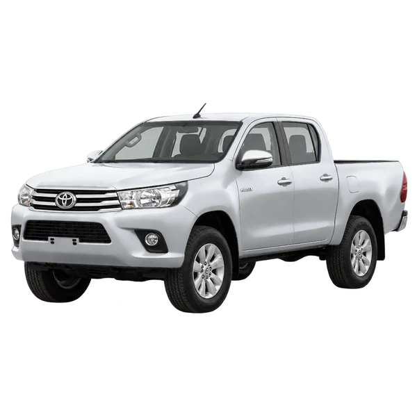 silver 2017 Toyota Hilux front three-quarter (facing left) view