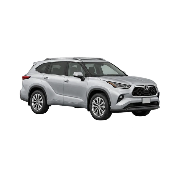 silver 2020 Toyota Kluger front three-quarter (facing left) view