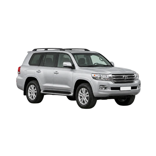 silver 2015 Toyota Landcruiser V8 front three-quarter (facing left) view