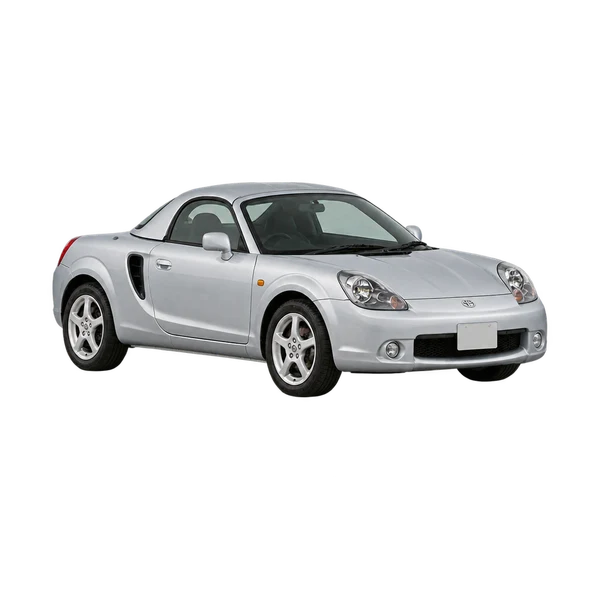 silver 2000 Toyota MR2,TOYOTA MR front three-quarter (facing left) view