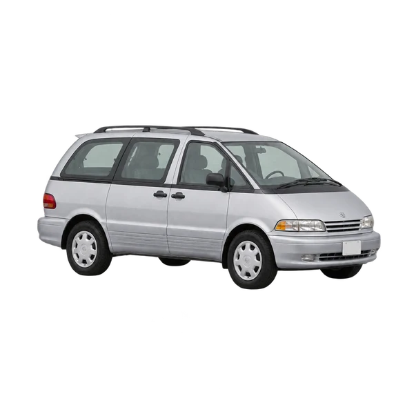 silver 1996 Toyota Previa front three-quarter (facing left) view
