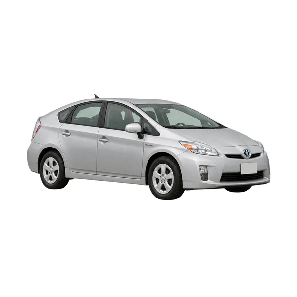 silver 2010 Toyota Prius T4 VVT-I front three-quarter (facing left) view