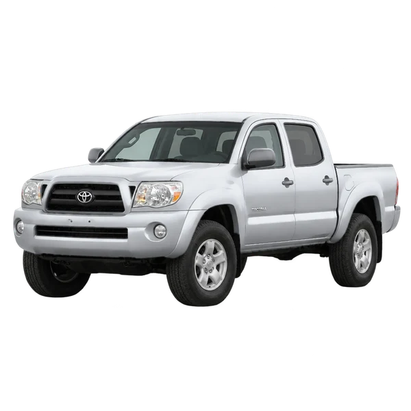 silver 2010 Toyota Tacoma front three-quarter (facing left) view