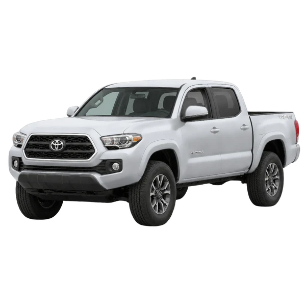 silver 2021 Toyota Tacoma front three-quarter (facing left) view