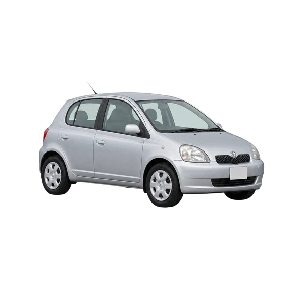 silver 2000 Toyota Vitz front three-quarter (facing left) view