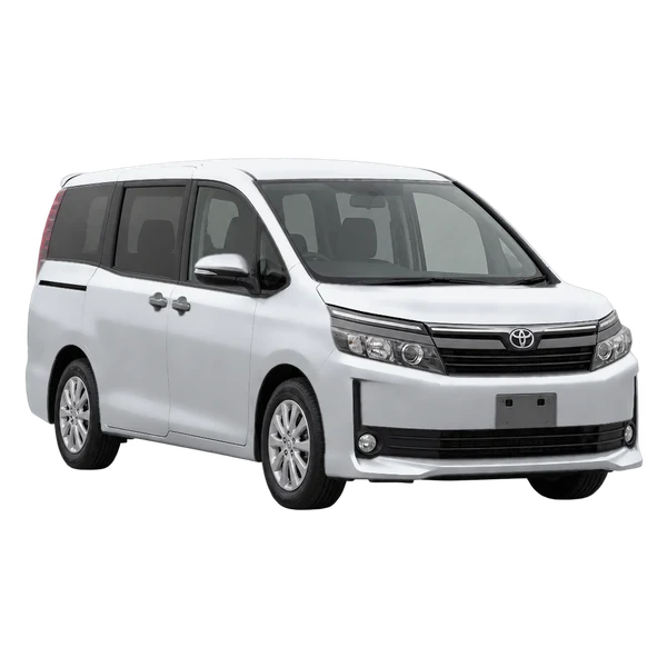 silver 2021 Toyota Voxy front three-quarter (facing left) view