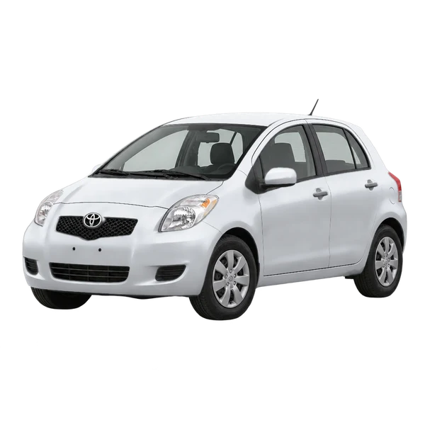 silver 2008 Toyota Yaris front three-quarter (facing left) view
