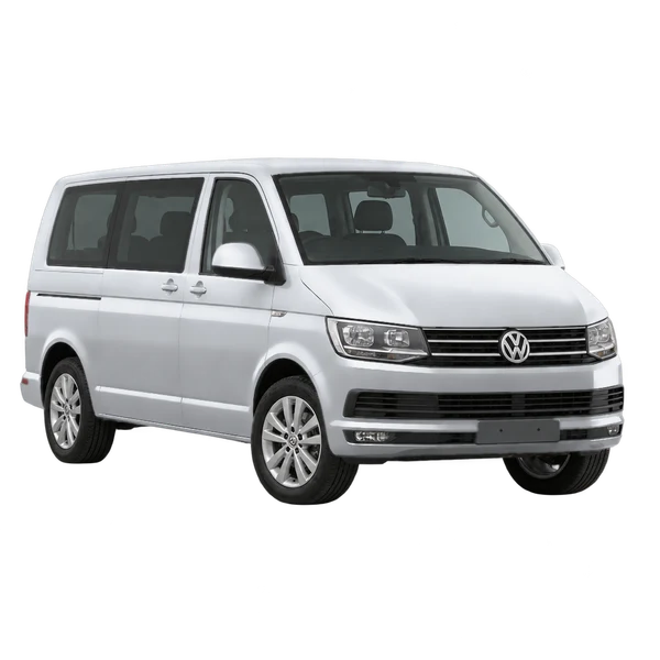 silver 2016 Volkswagen Caravelle front three-quarter (facing left) view