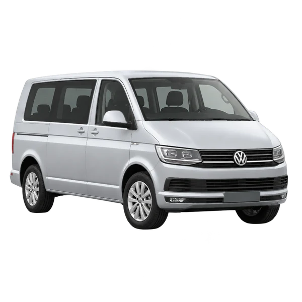 silver 2017 Volkswagen Caravelle front three-quarter (facing left) view