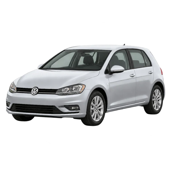 silver 2020 Volkswagen Golf front three-quarter (facing left) view