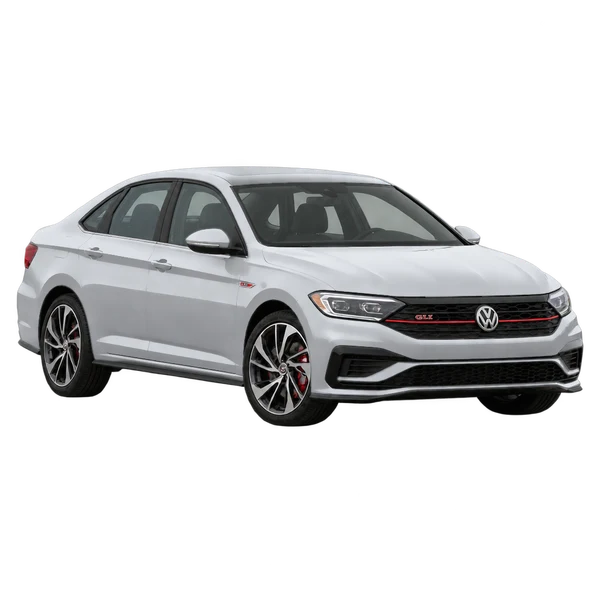 silver 2023 Volkswagen Jetta GLI front three-quarter (facing left) view