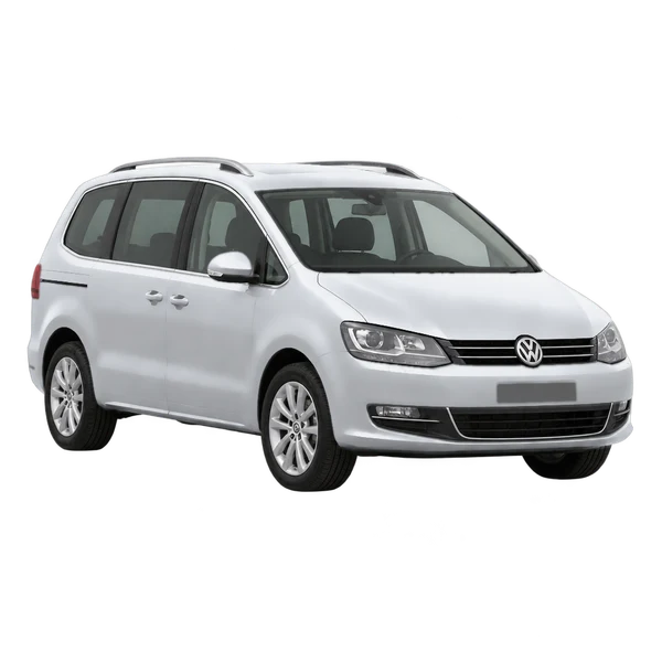 silver 2016 Volkswagen Sharan front three-quarter (facing left) view