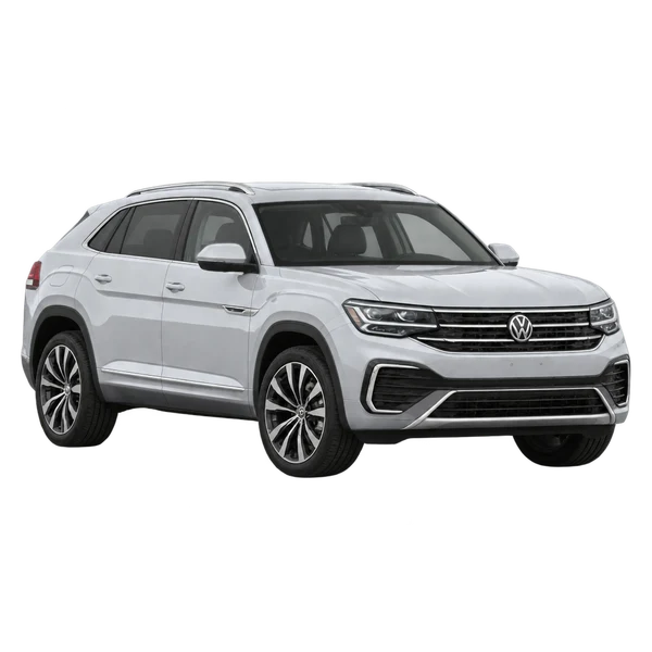 silver 2025 Volkswagen Teramont X front three-quarter (facing left) view