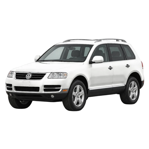 white 2008 Volkswagen Touareg front three-quarter (facing left) view