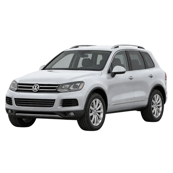 silver 2014 Volkswagen Touareg front three-quarter (facing left) view