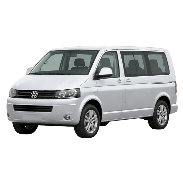 silver 2012 Volkswagen Transporter front three-quarter (facing left) view