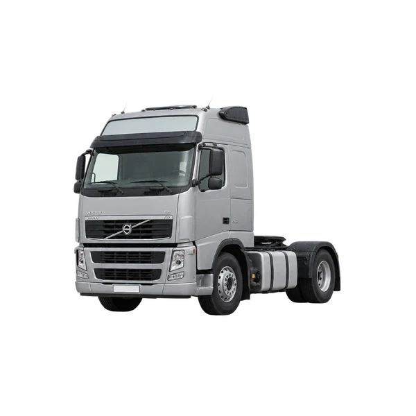 silver 2010 Volvo Cab Over Engine HT front three-quarter (facing left) view