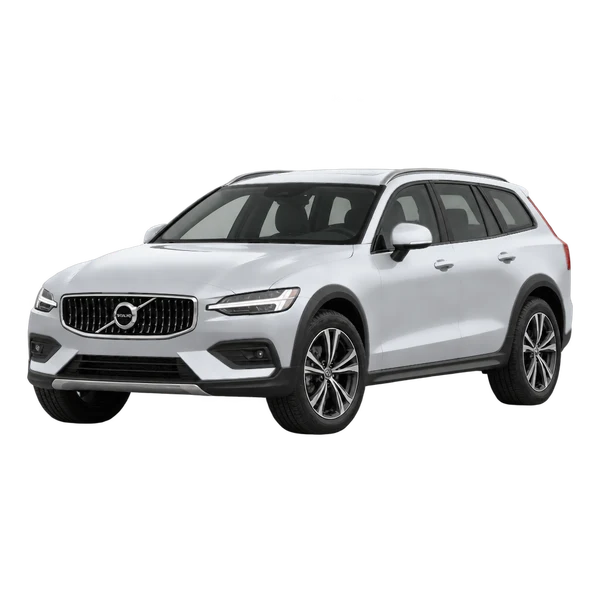 silver 2019 Volvo V60 Cross Country front three-quarter (facing left) view