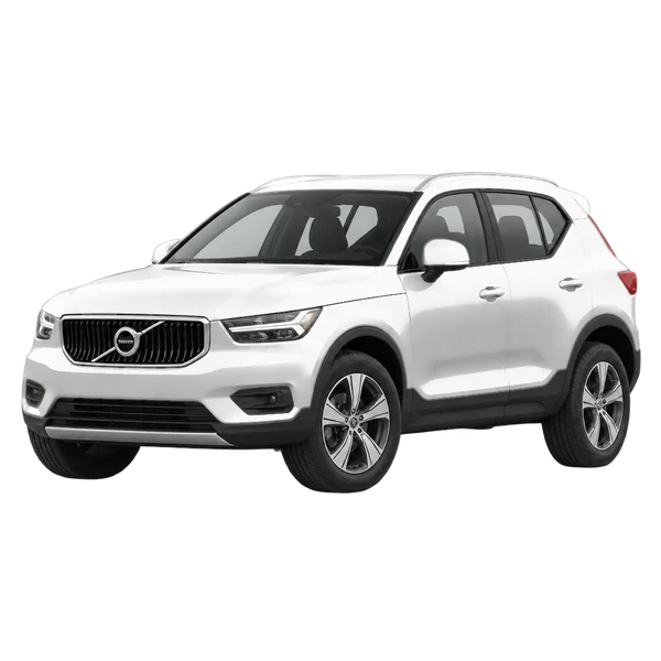 white 2018 Volvo XC40 front three-quarter (facing left) view