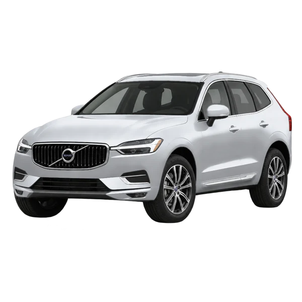 silver 2022 Volvo XC60 front three-quarter (facing left) view
