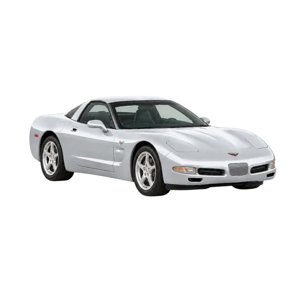 silver 2000 Chevrolet Corvette front three-quarter (facing right) view