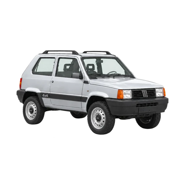 silver 1991 Fiat Panda 4X4 front three-quarter (facing right) view