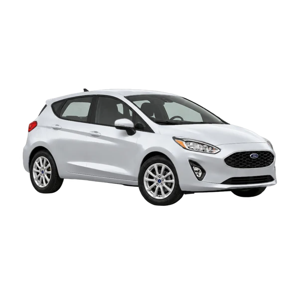silver 2022 Ford Fiesta front three-quarter (facing right) view