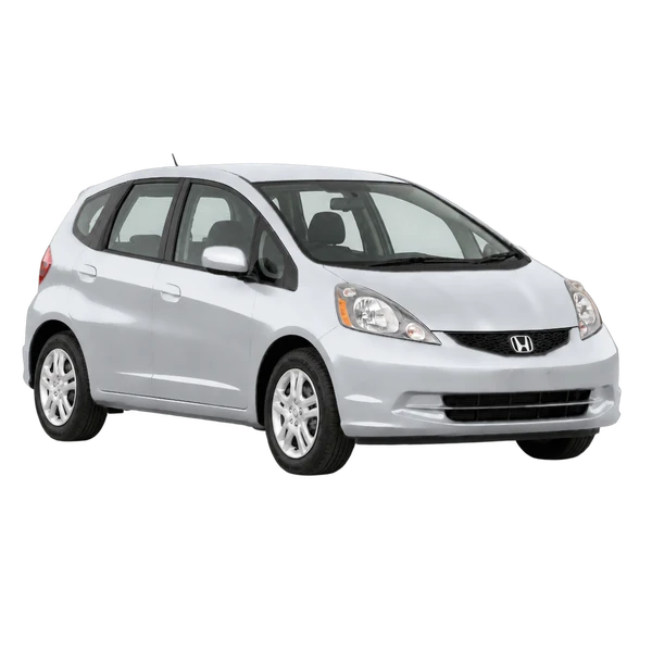 silver 2011 Honda Fit front three-quarter (facing right) view