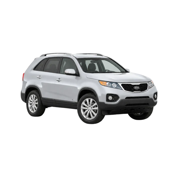 silver 2012 Kia Sorento front three-quarter (facing right) view